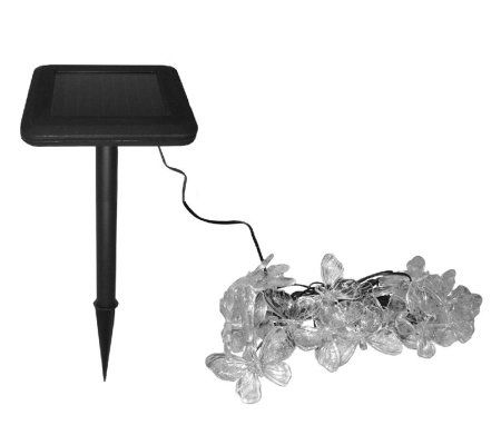 Solar String Lights 20 LEDs with Butterflies bySmart Solar - Page 1 QVC.com